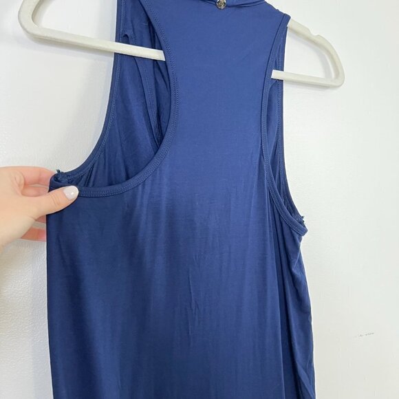 Trina Turk Stretch Jersey Knit Cowl Neck Flowy Loose Longline Tunic Mini Dress - Picture 7 of 12